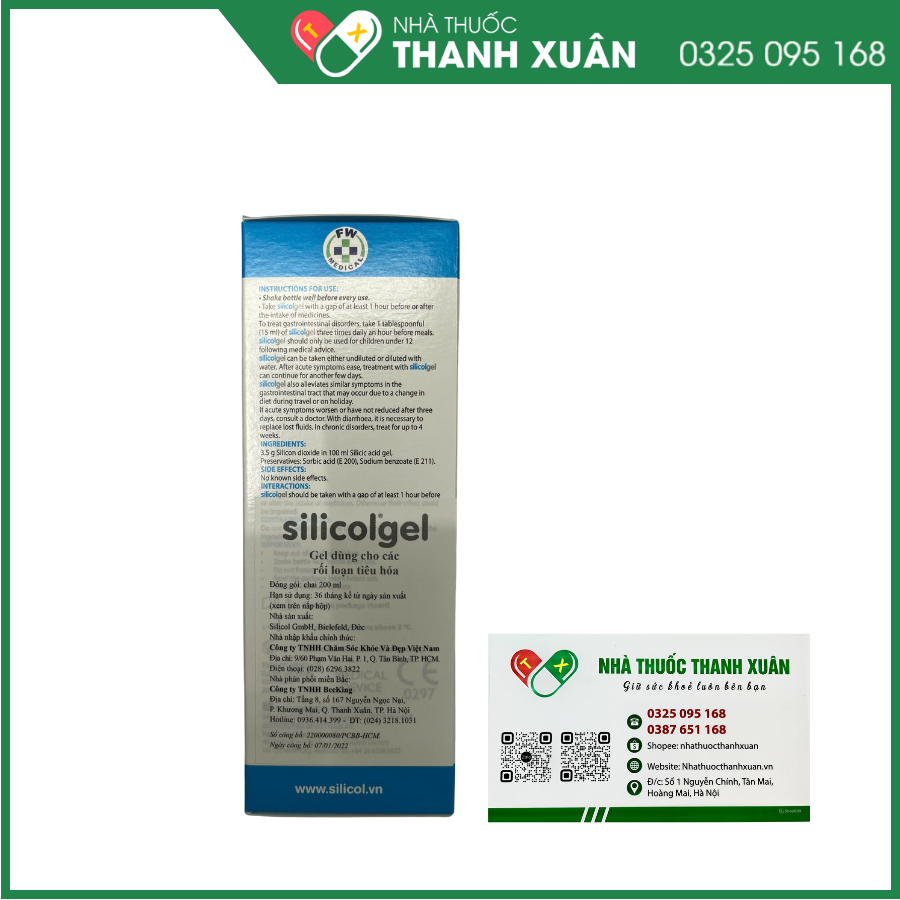 Silicol Gel giải quyết rối loạn tiêu hóa, hội chứng ruột kích thích